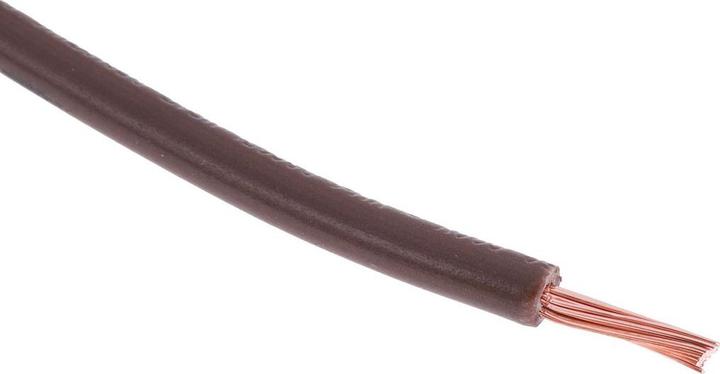 Actual product image Rs Pro Standardised core cable Ø 3.3mm / 1.5 mm² copper, brown 30 / 0.25 mm strands, 100m (100 m)