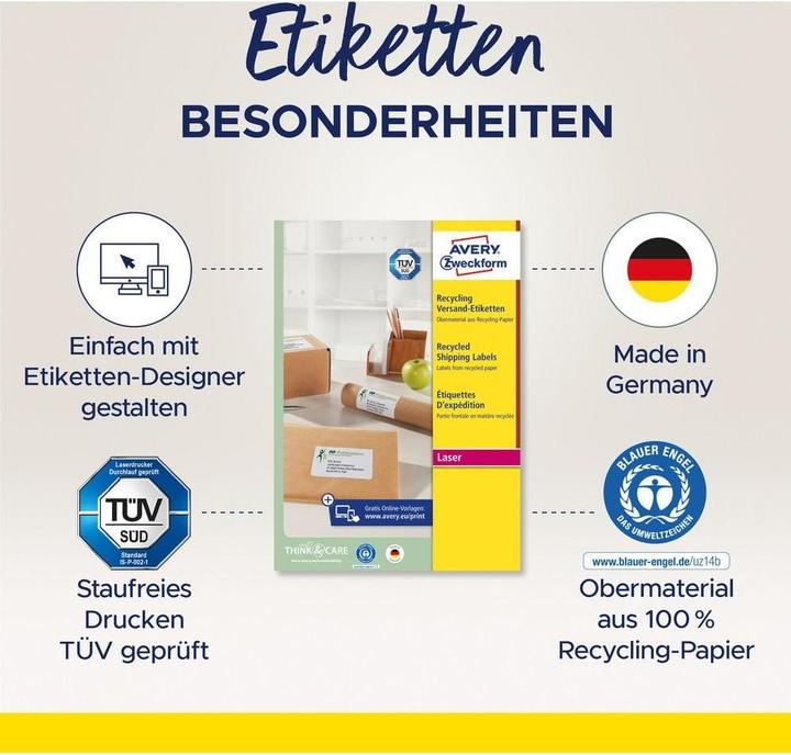 Actual product image Avery Recycling shipping labels