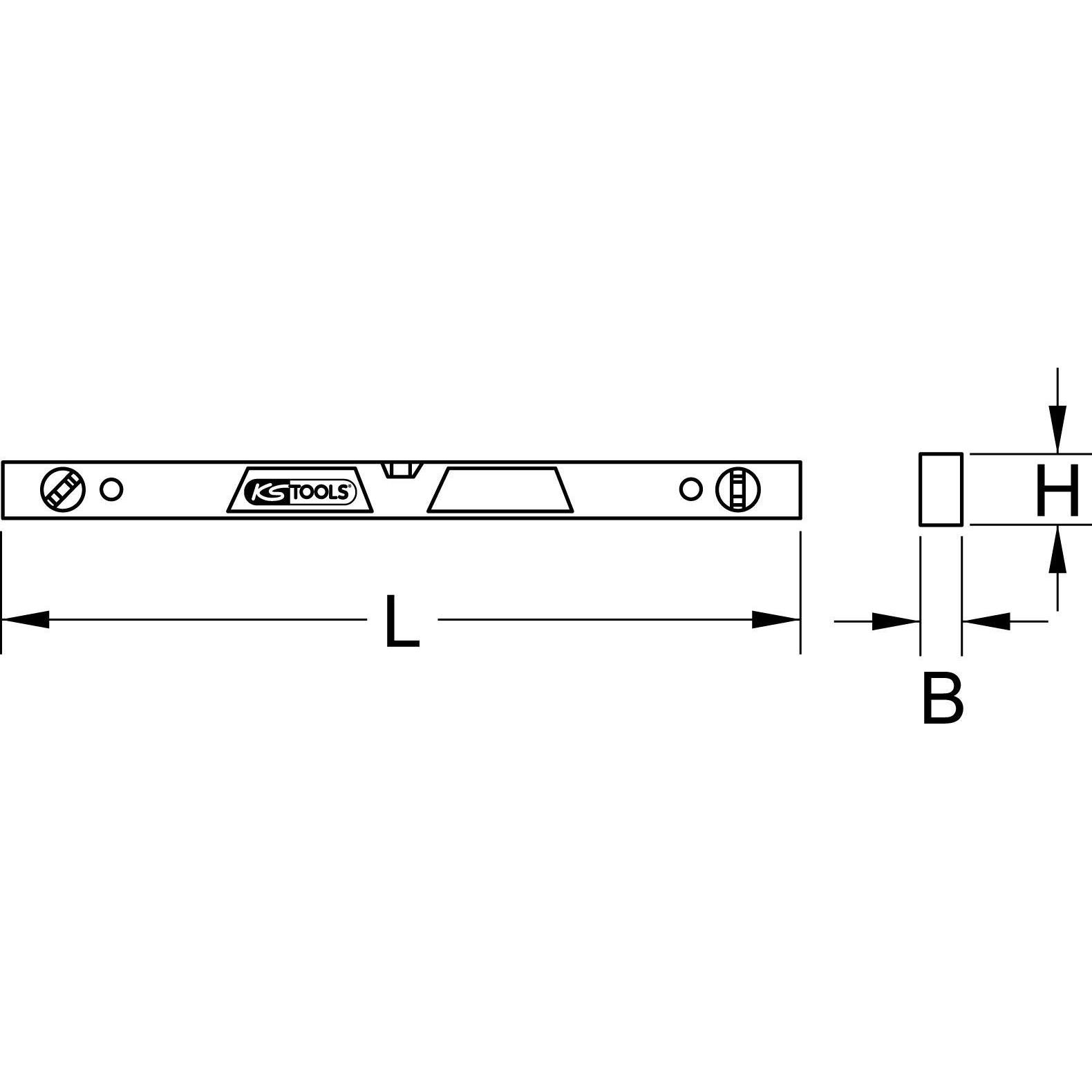 Thumbnail - KS Tools, Wasserwaage, Aluminiumprofil-Wasserwaage (60 cm)