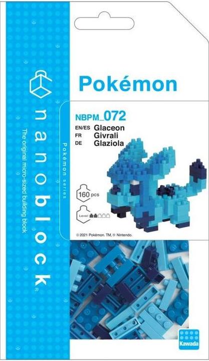 Actual product image Nanoblock Pokémon Glaceon Level 3 Building Block Model