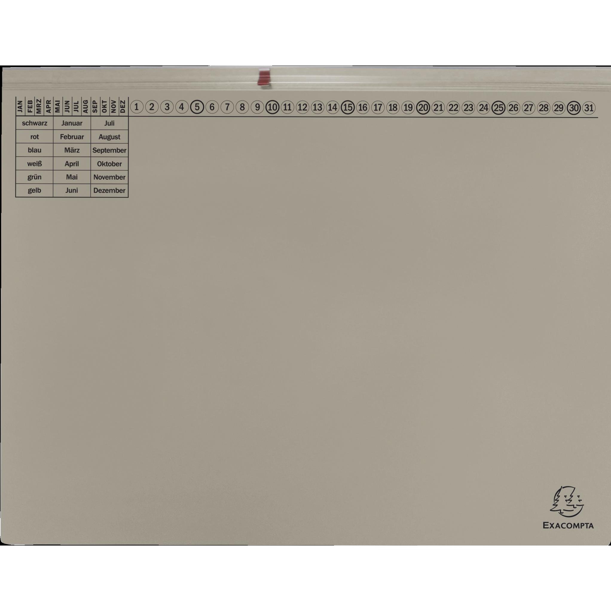 Exacompta, Mappe, 25 Hängehefter Exaflex Karton grau 2 x Amtsheftung (200 x)