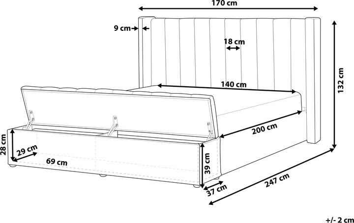 Image du produit Beliani Noyers (140 x 200 cm)