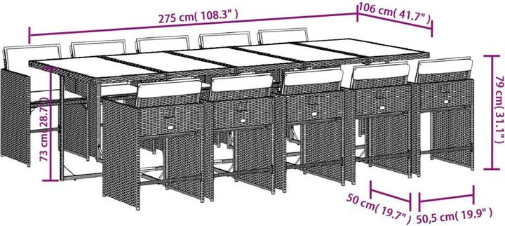 Produktbild vidaXL Garten Essgruppe