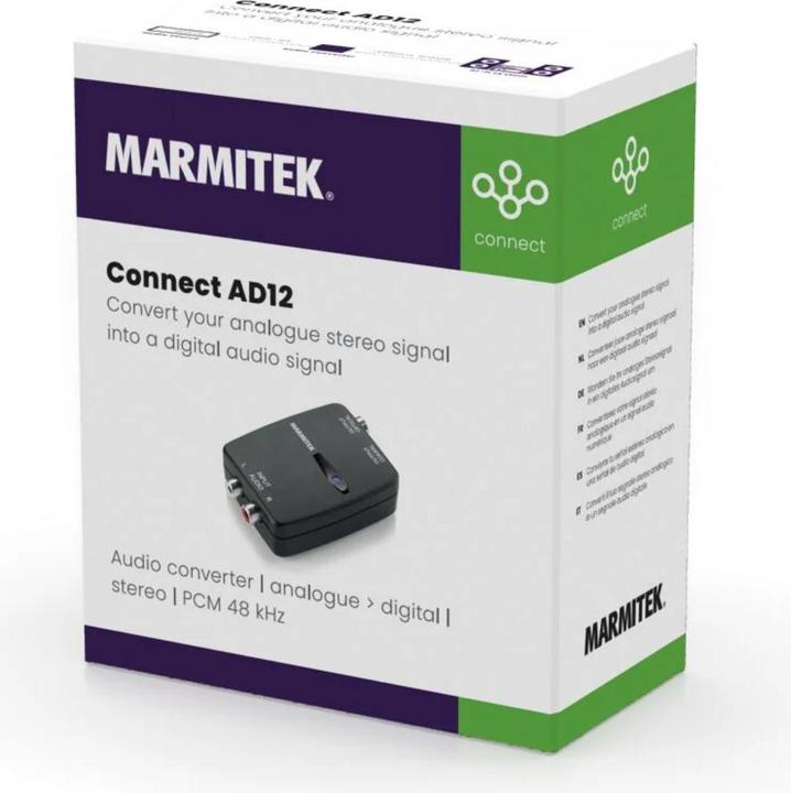 Produktbild Marmitek Connect AD12 Audio Converter, Stereo / Digital, PCM (Analog -> Digital)