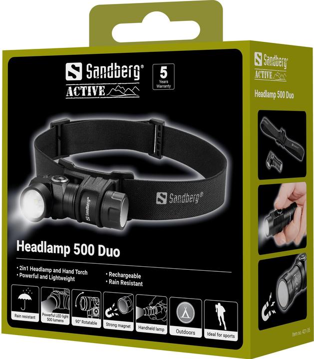 Image du produit Sandberg Headlamp 500 Duo (500 lm)