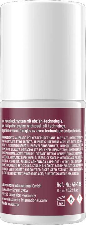 Immagine prodotto Alessandro ALESSAN Striplac UV Colou Wi An So 6.5ml (138 Vino e anima, Vernice UV gel)