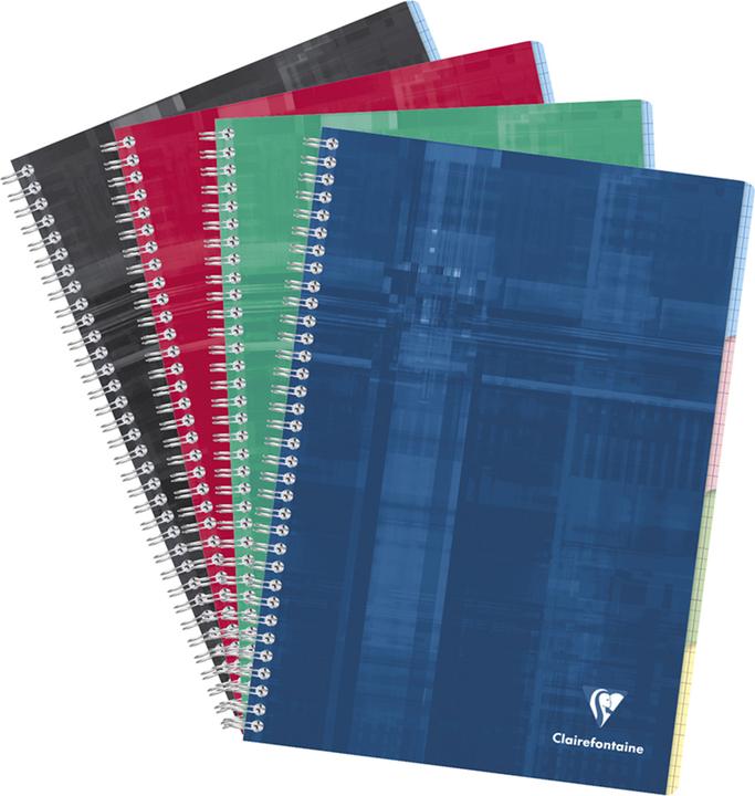 Actual product image Clairefontaine Spiral notebook with index (A4, Checked, Hardcover)