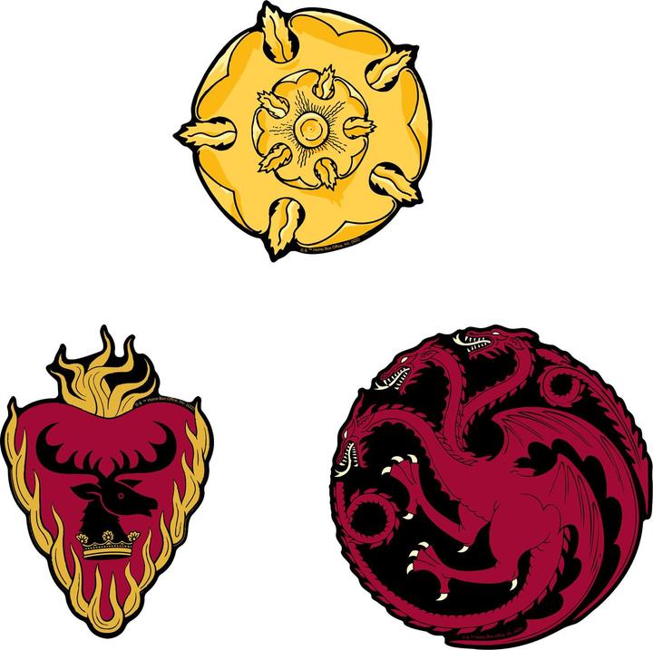 Actual product image Game of Thrones Deluxe House Crests Stickers (Pack of 50)