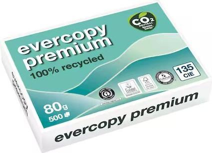 Produktbild Plutoos CO2 NEUTRAL Kopierpapier Evercopy Premium A4, 80 g/m2, weiss, Packung mit 500 Blatt (80 g/m²)