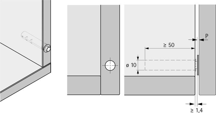 Produktbild Hettich Push to open Pin