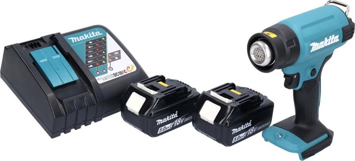 Image du produit Makita DHG 180 RT Pistolet à air chaud sans fil 18 V 550 °C + 2x batterie 5,0 Ah + chargeur
