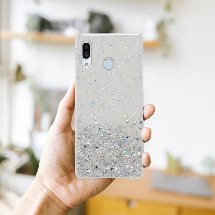Actual product image Cadorabo TPU cover sparkling glitter (Samsung Galaxy A40)
