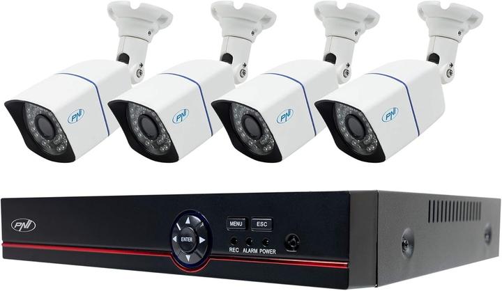 Immagine prodotto PNI Pacchetto di videosorveglianza AHD House PTZ1500 5MP - DVR e 4 telecamere da esterno (2560 x 1920 pixel)