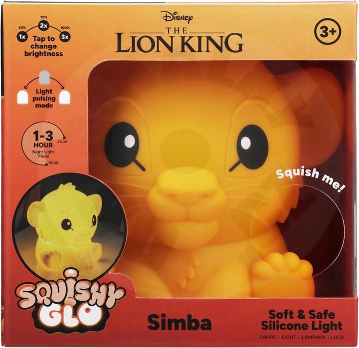 Actual product image Paladone Products Disney Squishy Glo silicone light The Lion King Simba 15 cm