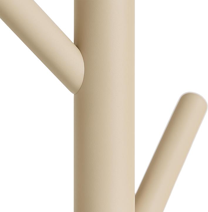 Produktbild Relaxdays - Garderobenständer Bambus 8 Haken, Beige, 175 x 30 x 30 cm