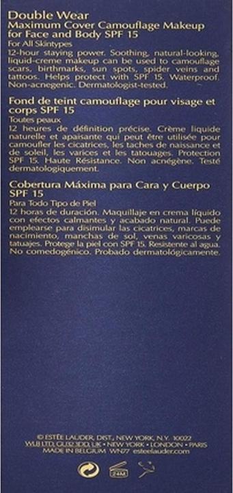 Image du produit Estée Lauder Double Wear Maximum Cover Camouflage Makeup for Face and Body SPF 15 (1N1 Ivory Nude)