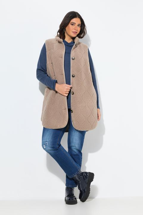 Actual product image Ulla Popken Longline Teddy Vest (56)