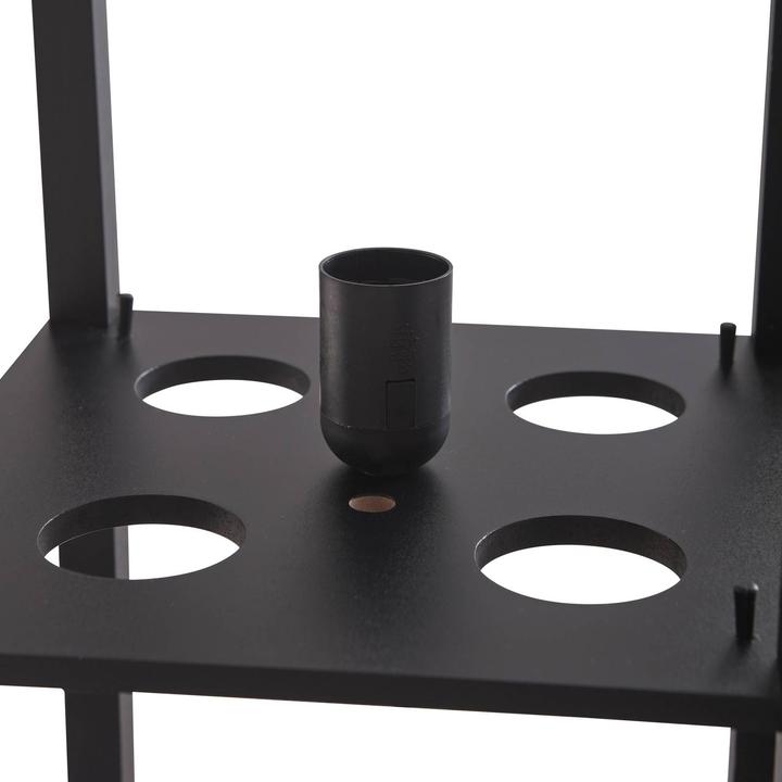 Produktbild Lindby Birta Stehleuchte mit Ablage, Holz, schwarz (E27)