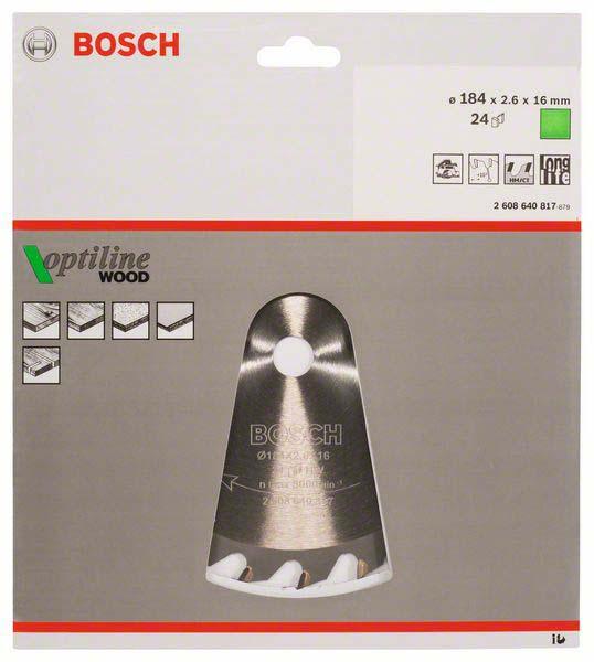 Immagine prodotto Bosch Professional Zubehör Lama circolare per legno PRO, 184 x 2,6 x 16 mm