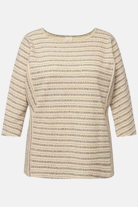 Produktbild Ulla Popken Sweatshirt, Streifen, Rundhals, 3/4-Arm (54)