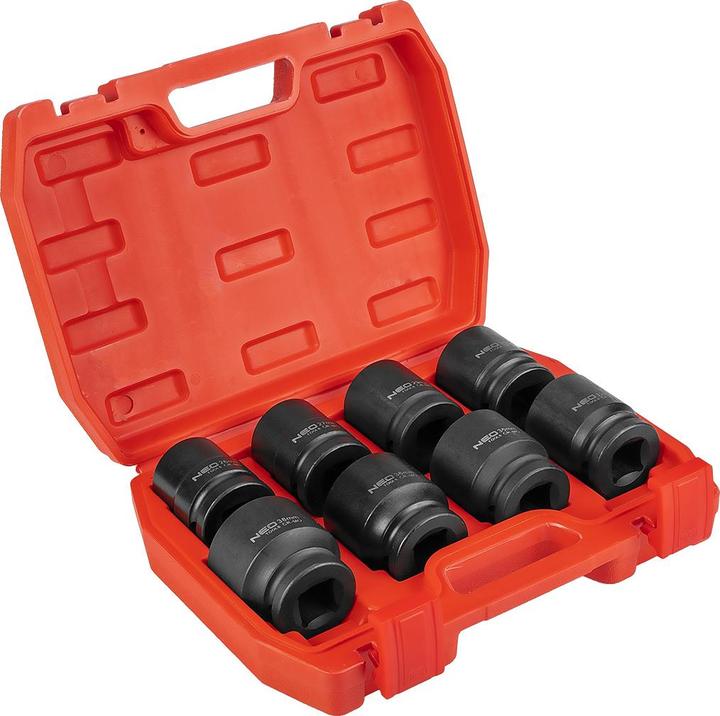 Topex 3/4-Zoll-Sechskant-Schlagsteckschlüsselsatz 26-38 mm, 8-teilig (12-115) (3/4")