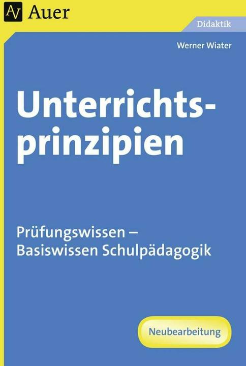Immagine prodotto Unterrichtsprinzipien (Tedesco, Werner Wiater, 2021)