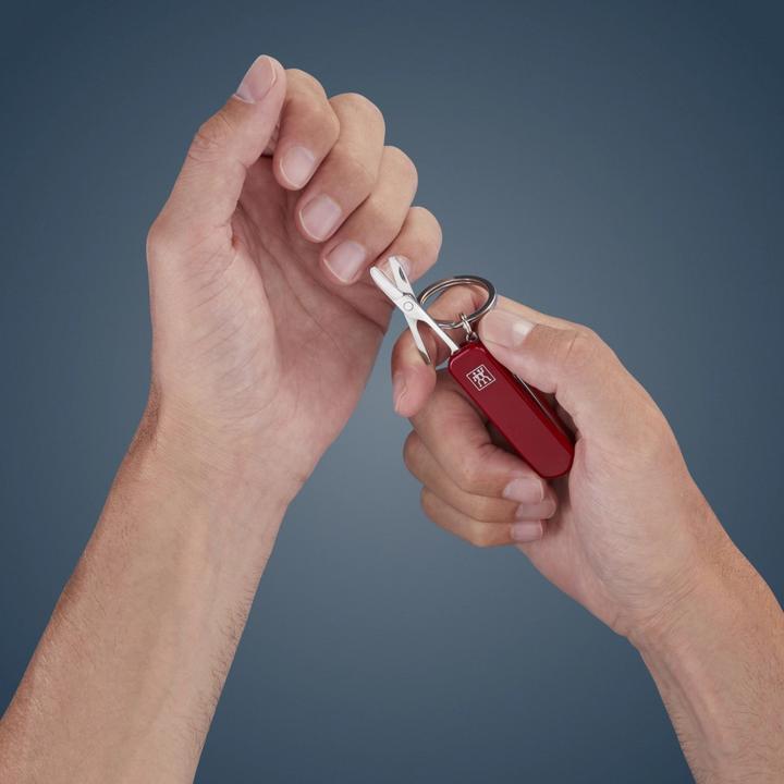 Actual product image Zwilling Multi-Tool w. Keychain, red, 57 mm