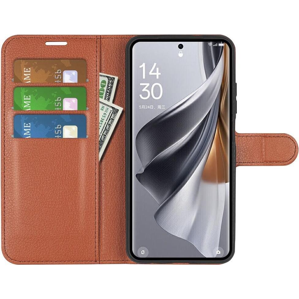 Thumbnail - Cover-Discount Oppo Reno10 / 10 Pro - Leder Etui Hülle braun (OPPO Reno 10, Oppo Reno 10 Pro), Smartphone Hülle, Braun