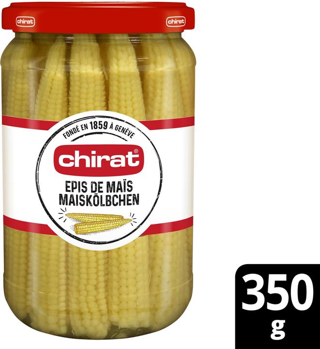 Produktbild Chirat Maiskölbchen Mais in Essig für Raclette, Fondue, Apéro und Grillieren (549 g)