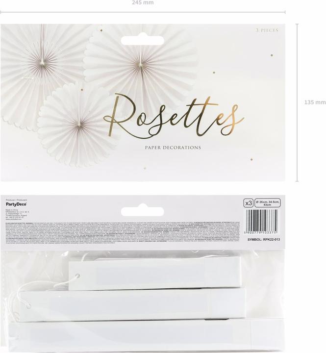 Produktbild Partydeco Fächerdekorationen in Beige