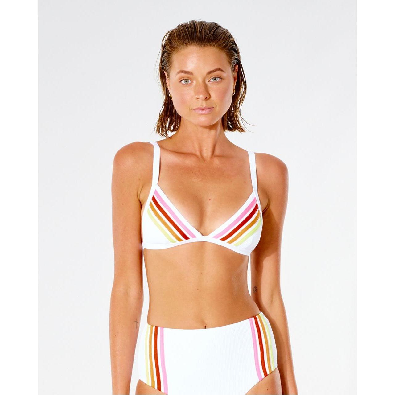 Rip Curl, Donne, Bikini, Donna Wave Shapers Stripe Banded Tri, Grigio, (S)