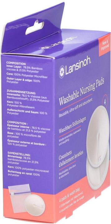 Actual product image Lansinoh Waschbare Stilleinlage 4er Pack - Weiss