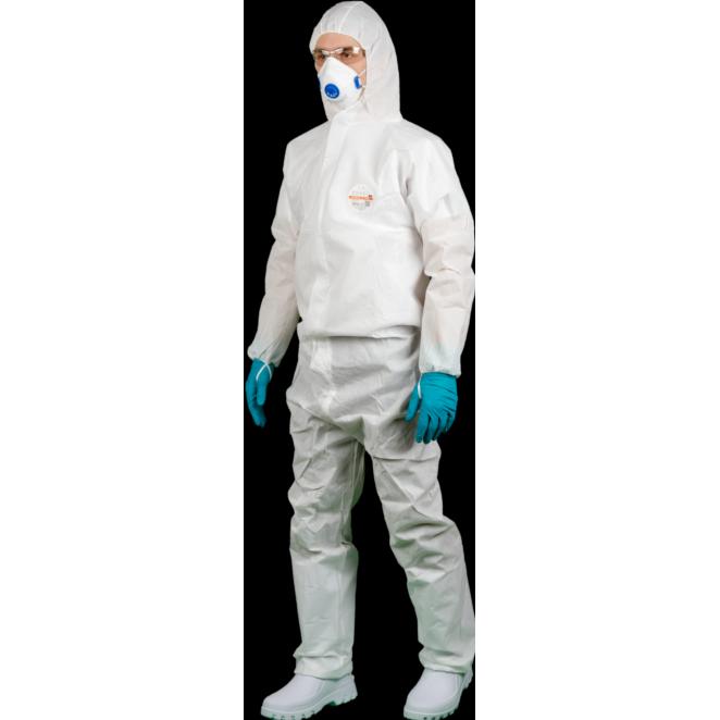 Kwazar, Arbeitsjacke, Oxychem Einweg-Overall mit Kapuze, Typ 5/6, atmungsaktiv, leicht, antistatisch, Anwendungen – Asbe...