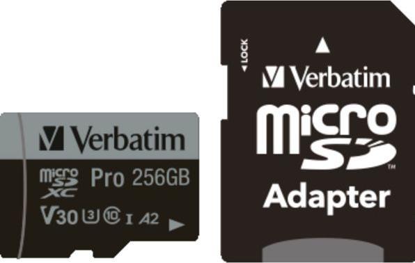 Produktbild Verbatim microSDXC-Card (256 GB, microSDXC, U3, UHS-I)