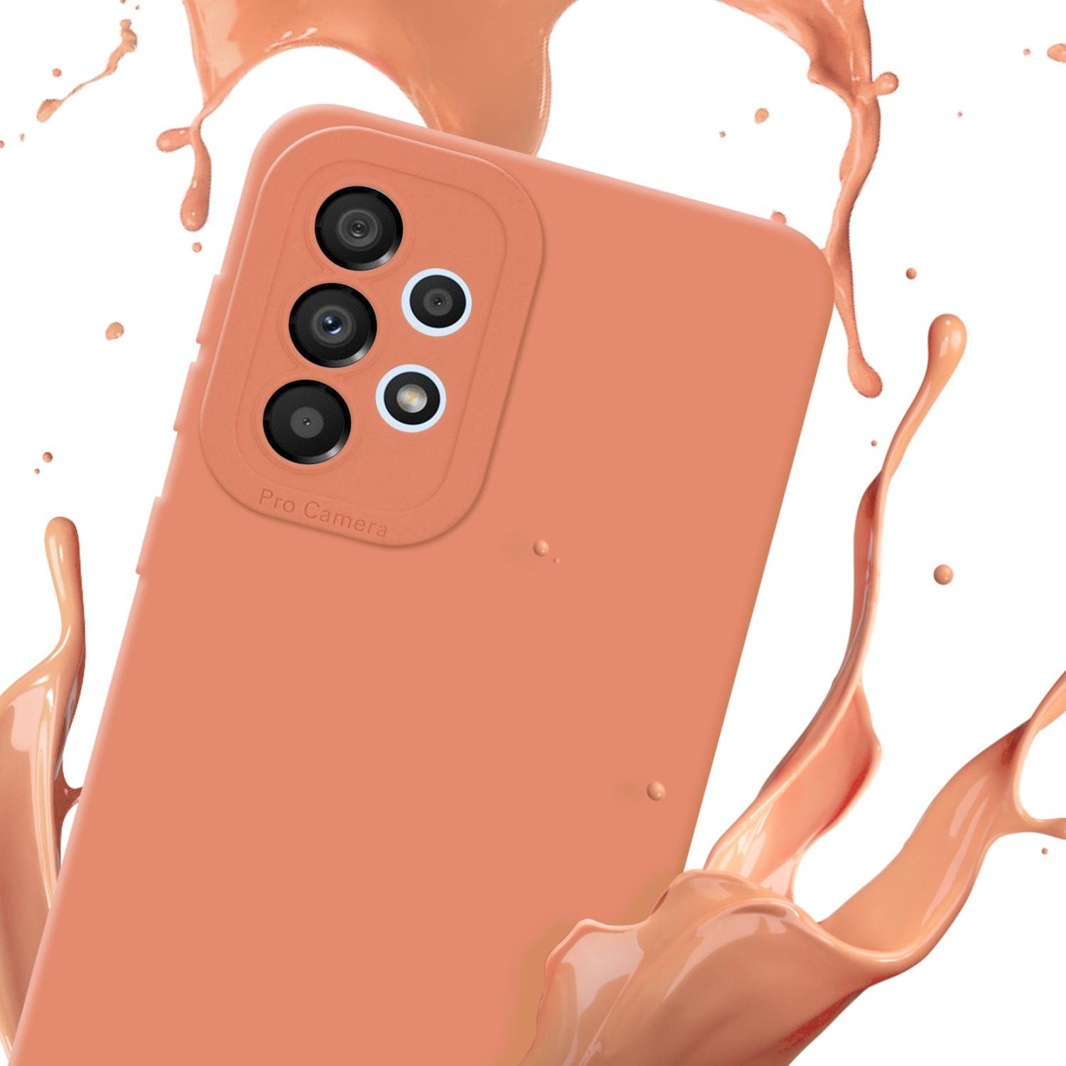 Thumbnail - Cadorabo Hülle für Samsung Galaxy A32 4G im TPU Fluid LM162 Style (Samsung Galaxy A32), Smartphone Hülle, Orange
