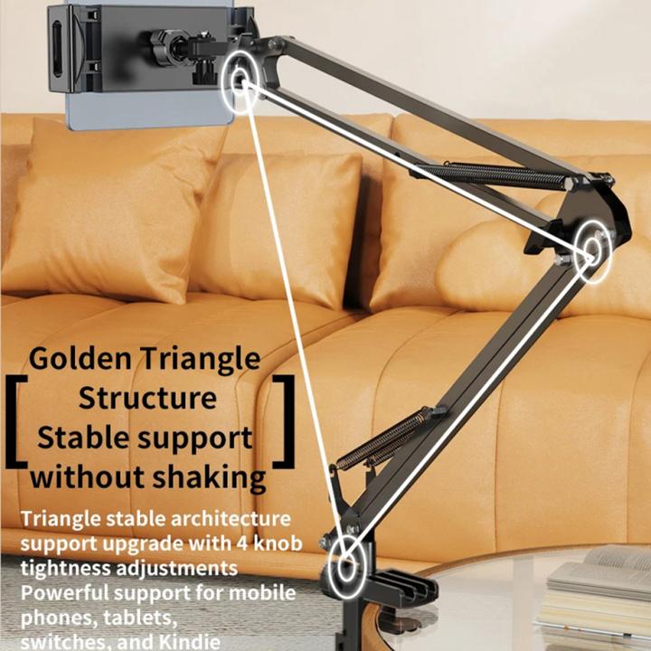 Image du produit Yesido Tisch-/Betthalterung C296 2in1 (Tablet + Smartphone) 64 cm, SCHWARZ