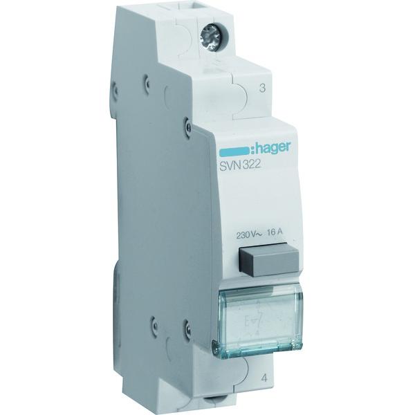 Hager HAG SVN322 Druckschalter, 1Ã, Elektronikzubehör + Gehäuse, Grau