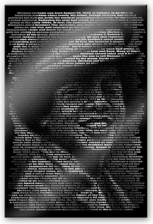 Image du produit Trenddeko Heine - Biographie de Michael Jackson (130 x 200 cm)