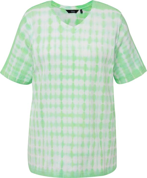 Immagine prodotto Ulla Popken T-shirt con texture, stampa batik, scollo a V e mezze maniche (56)
