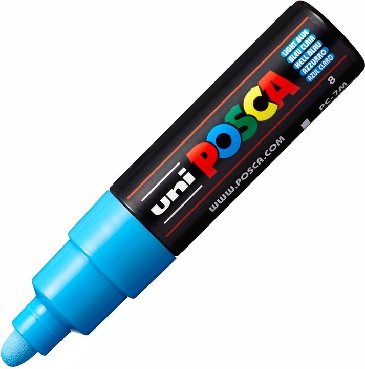 Actual product image Posca Marker PC-7M round tip (Blue, 5.50 mm, 1 x)