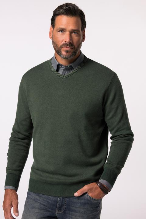 Immagine prodotto JP1880 Maglione in maglia fine con CashmereTouch e scollo a V, fino alla tg. 8XL (7XL)