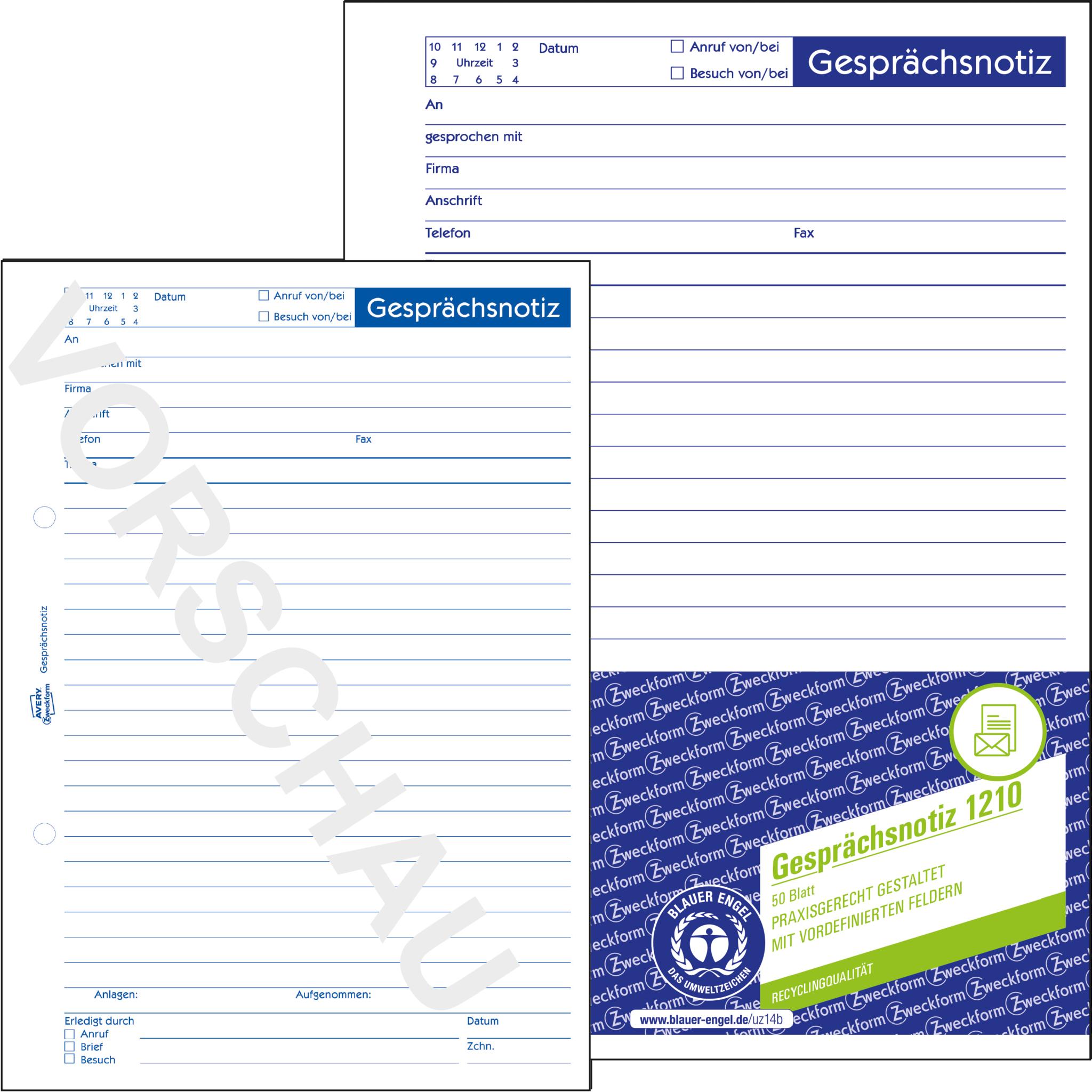 Avery Gesprächsnotiz (50 x) (1210)