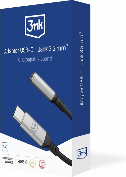 Actual product image 3MK USB C - 3.5mm jack (USB 3.2 Gen 1)