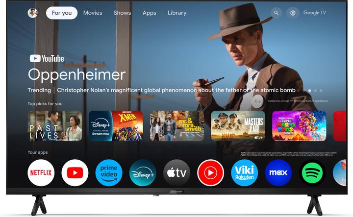 Actual product image Sharp 40GF2265E 40" FHD Google TV schwarz (40", LED, Full HD)