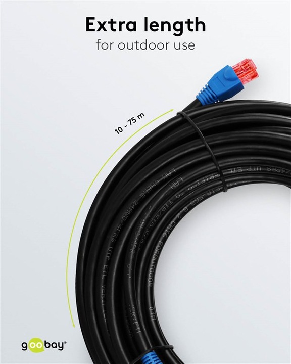 Actual product image Goobay Network cable (U/UTP, CAT6, 30 m)