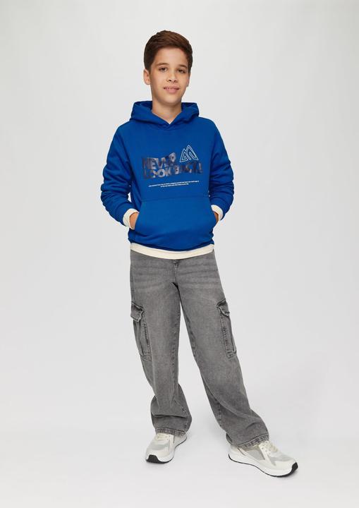 Produktbild s.Oliver Sweatshirt Wärmendes Kapuzen-Sweatshirt mit Frontprint (134)