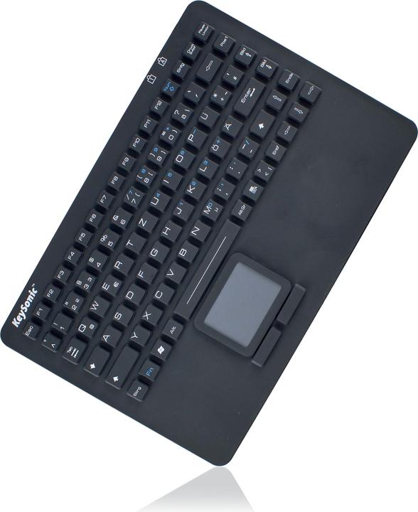Actual product image KeySonic KSK-5230IN Silicone keyboard with touchpad waterproof antimicrobial industrial keyboard heat (Germany, Cable)
