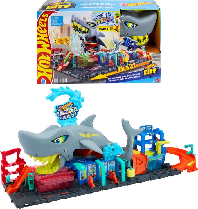 Actual product image Hot Wheels City Ultimate Shark Car Wash