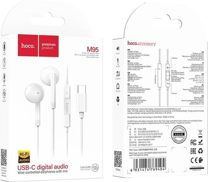 Image du produit Hoco M95 Casque de type C (Filaire)