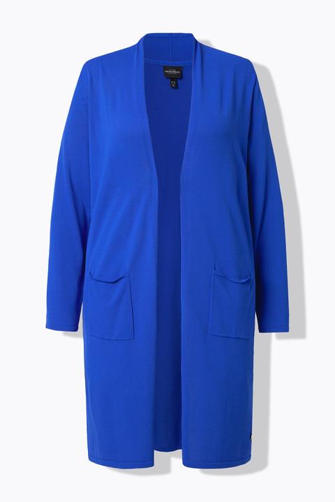 Produktbild Ulla Popken Long-Strickjacke, Stehkragen, offene Form (54, 56)